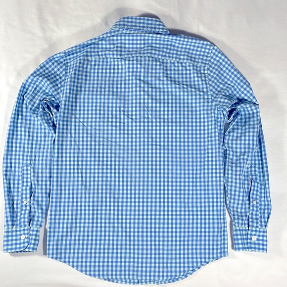 Abercrombie & Fitch mens blue gingham checkered plaid button down shirt - size S - Picture 3 of 9